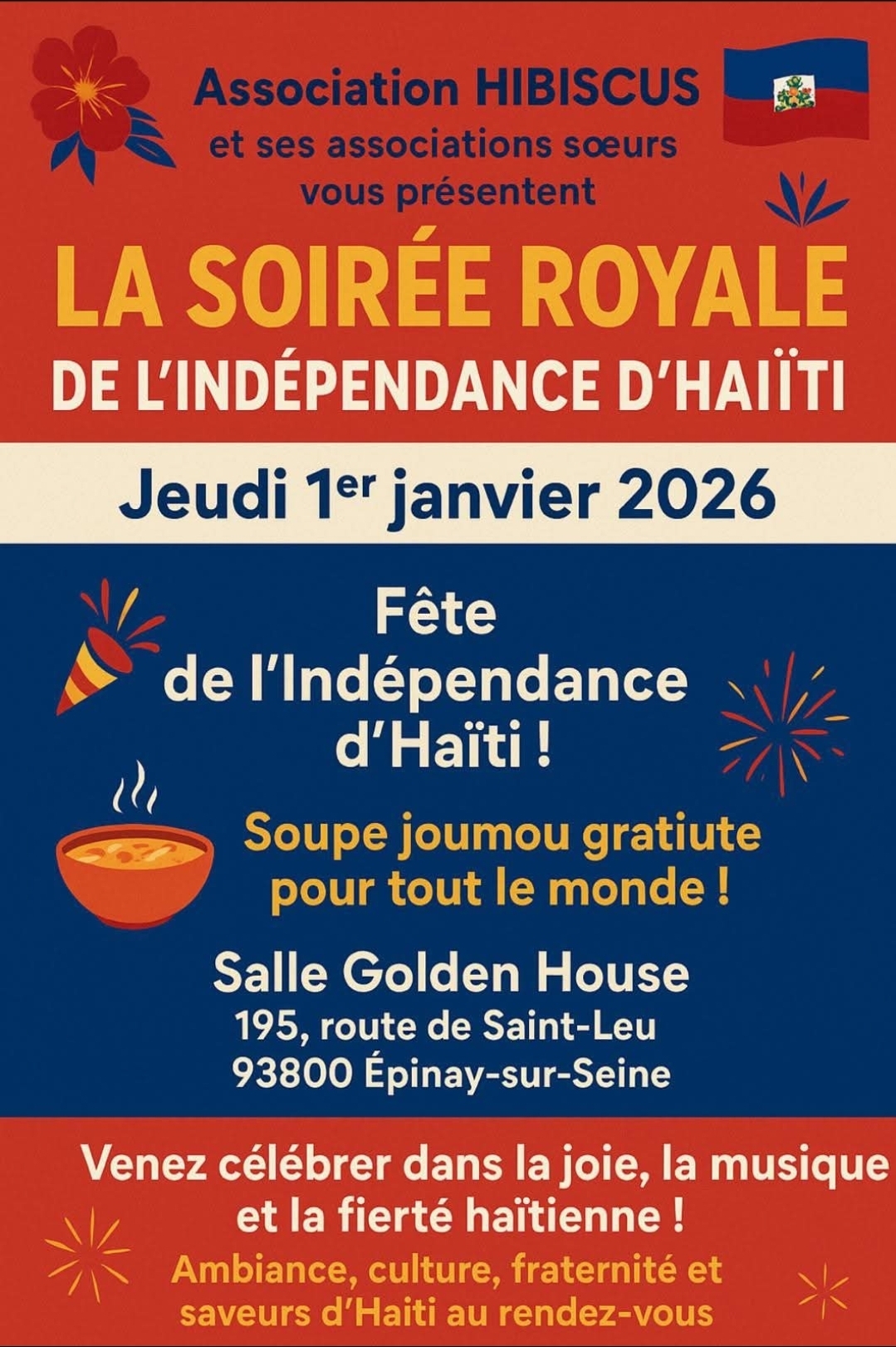 Soirée royale indépendance d’Haiti