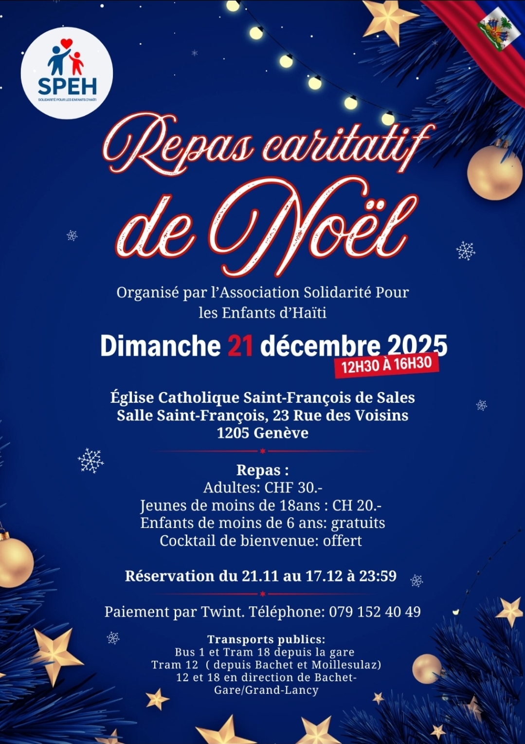 Repas caritatif de Noël