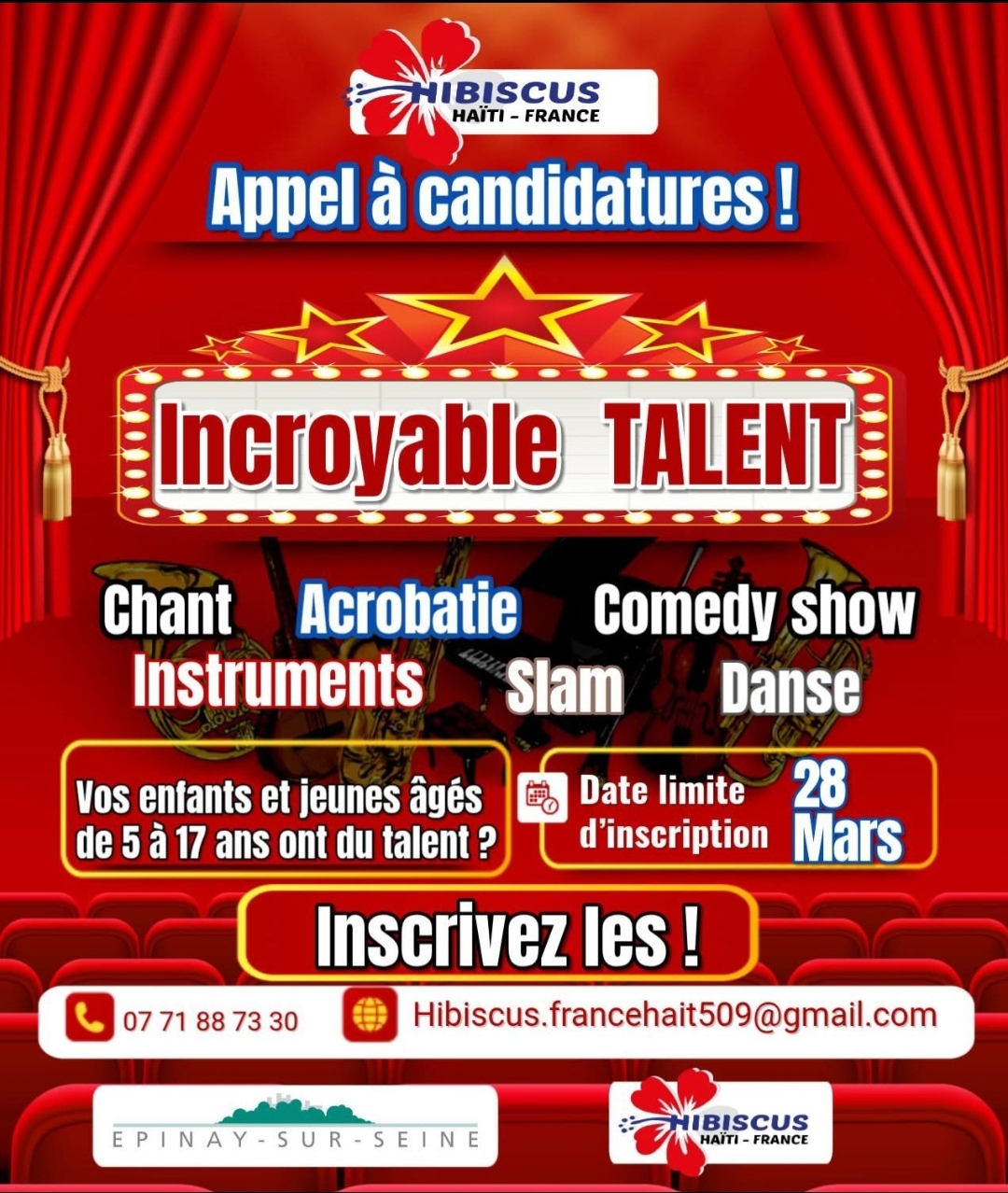 Incroyable talent appel à candidature