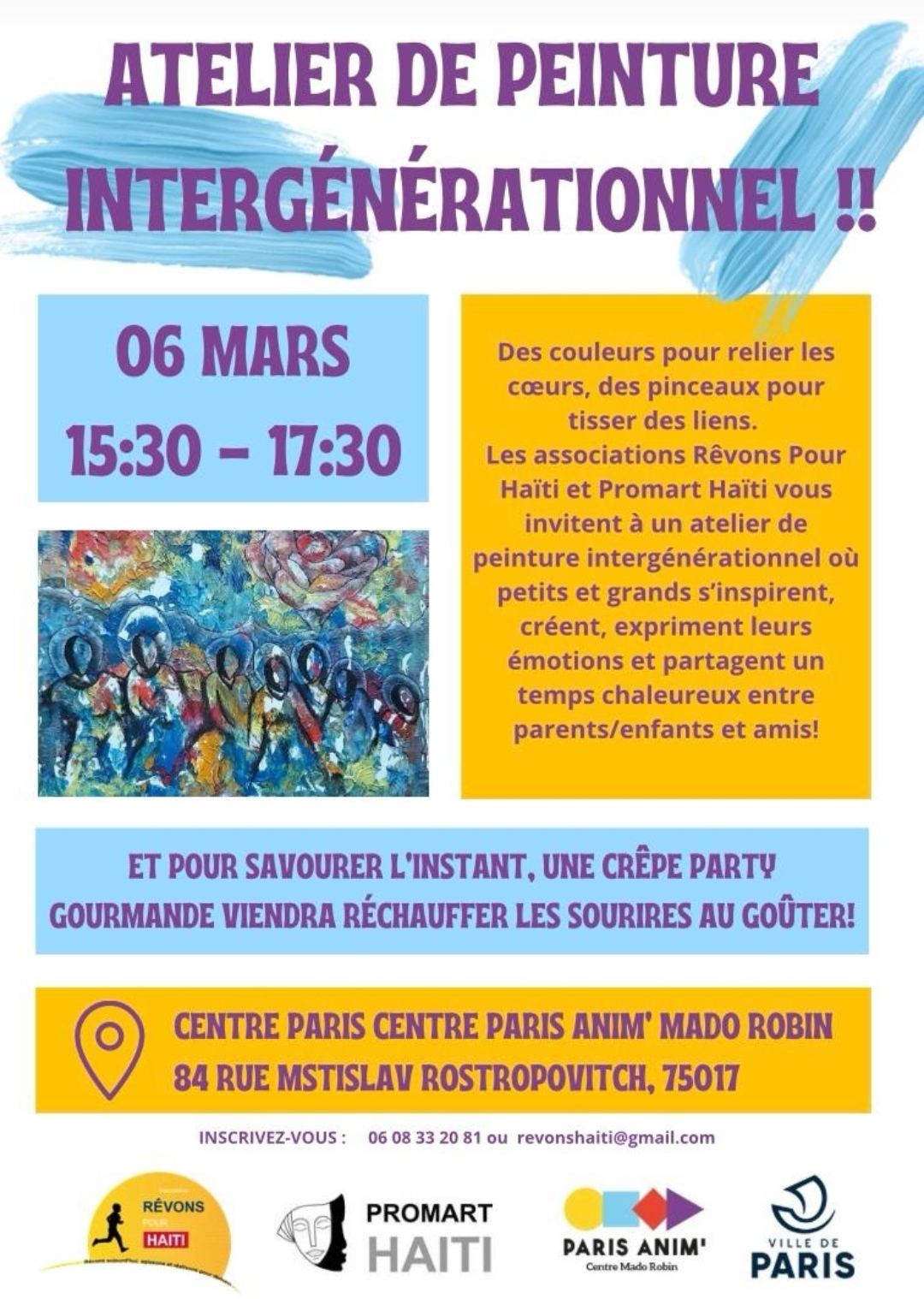 Atelier de peinture intergerationel