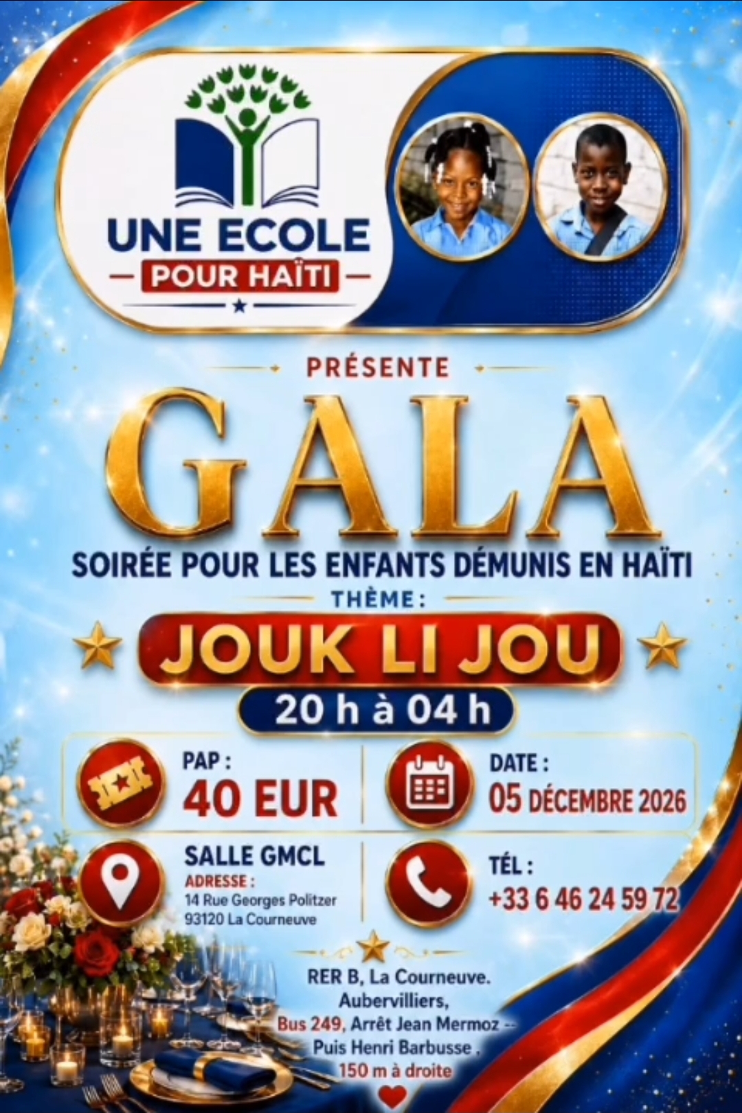Gala une école pour Haiti